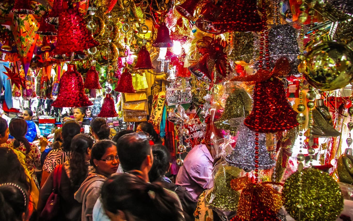 Bazar de Navidad en Goa Mercado de Navidad en India