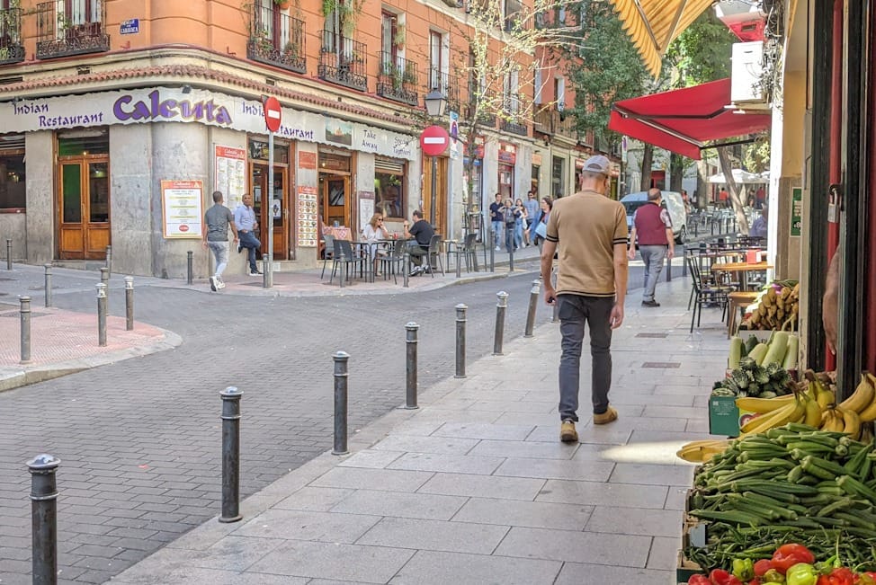 Tiendas en el bario indio de Madrid